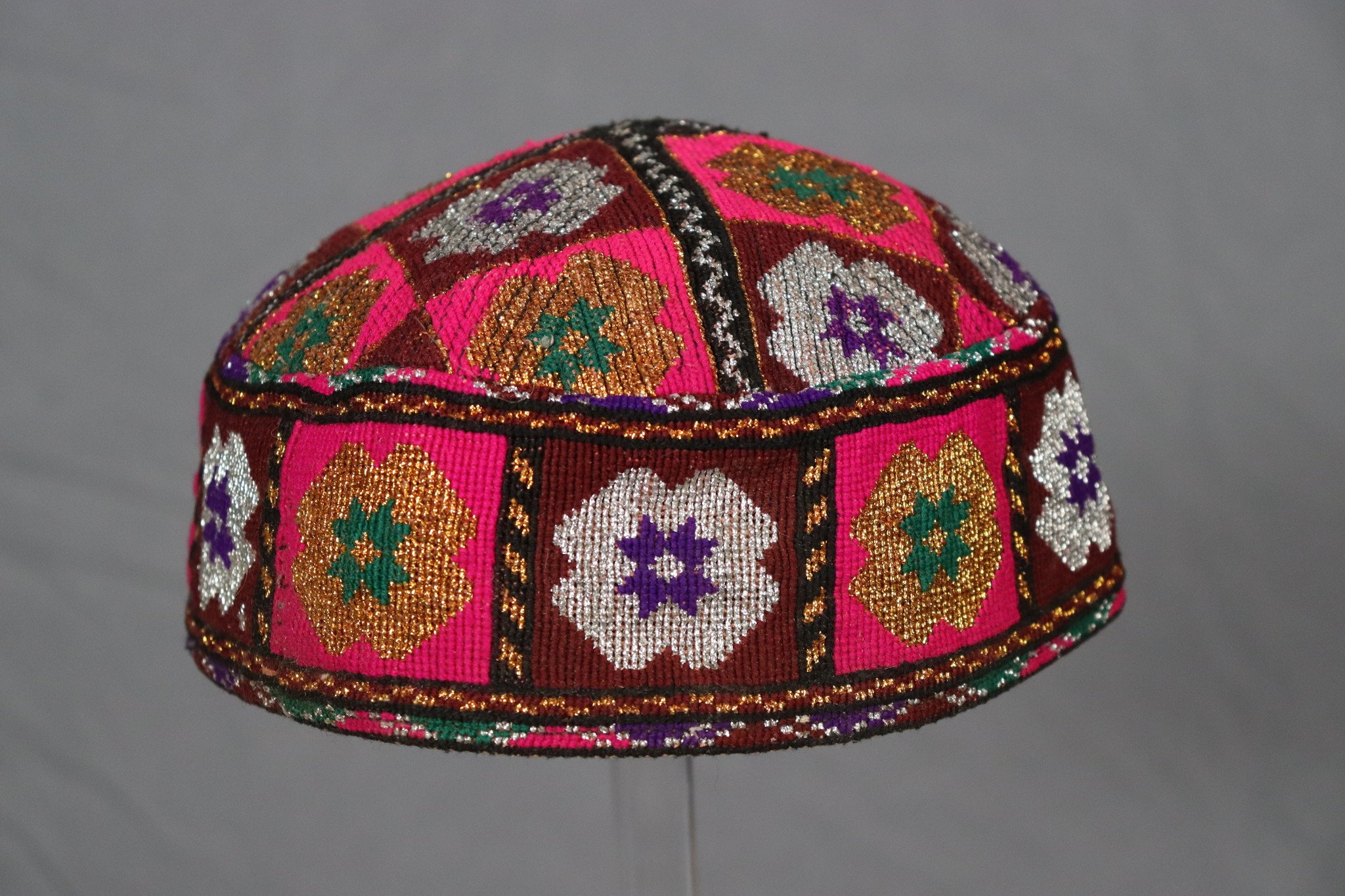 vintag hand embroidered  cap hat  from Afghanistn and Uzbekistan No:22/ 15