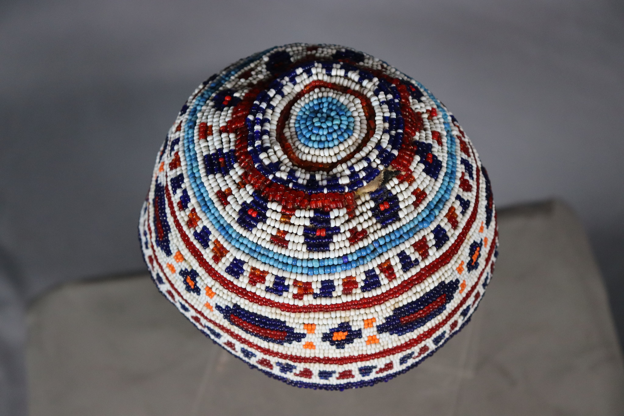 Antique Glass Beaded Hat hat cap from Afghanistn and Pakistan No:22/ 16