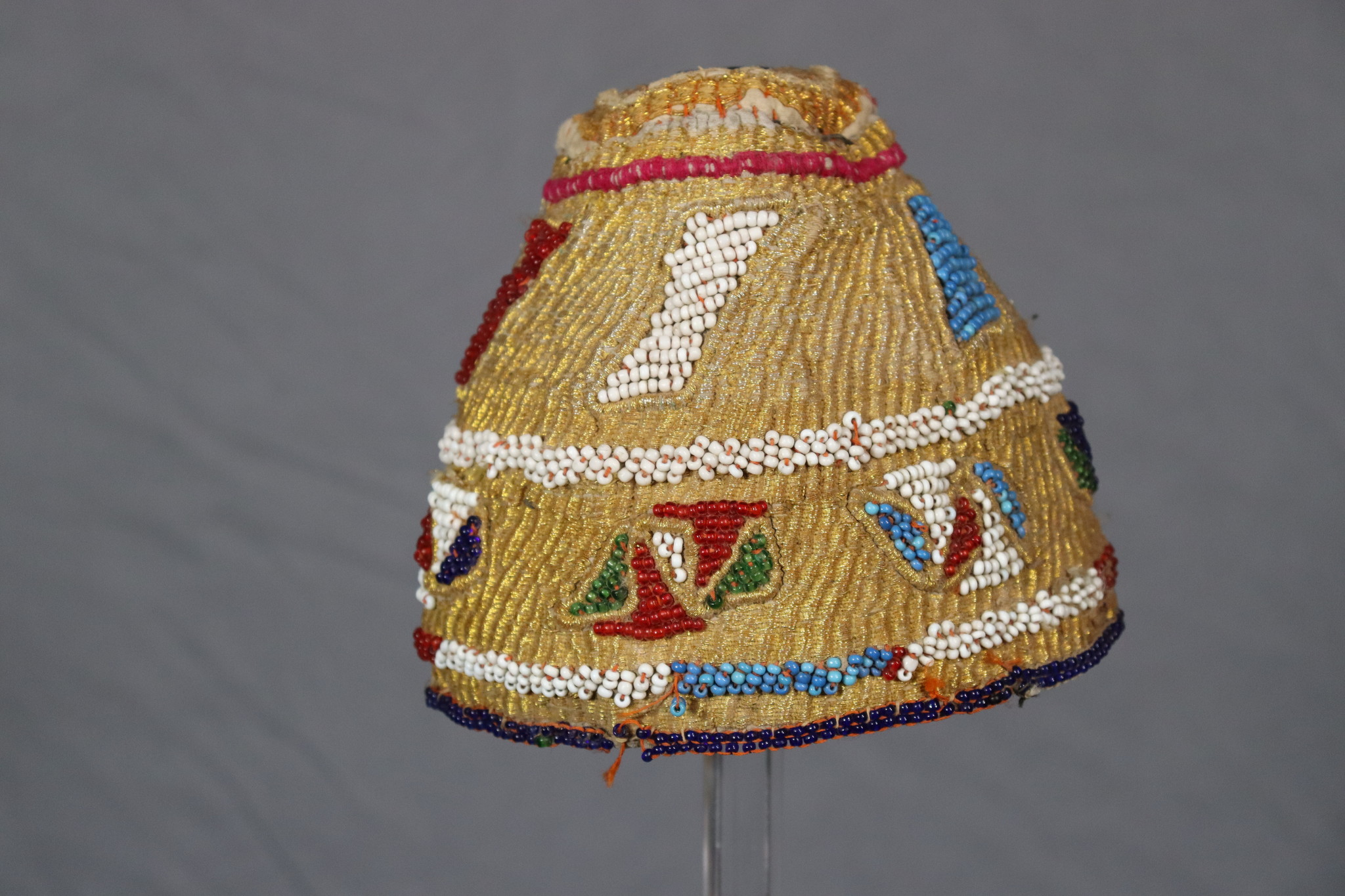 Antique Glass Beaded Hat hat cap from Afghanistn and Pakistan No:22/ 18