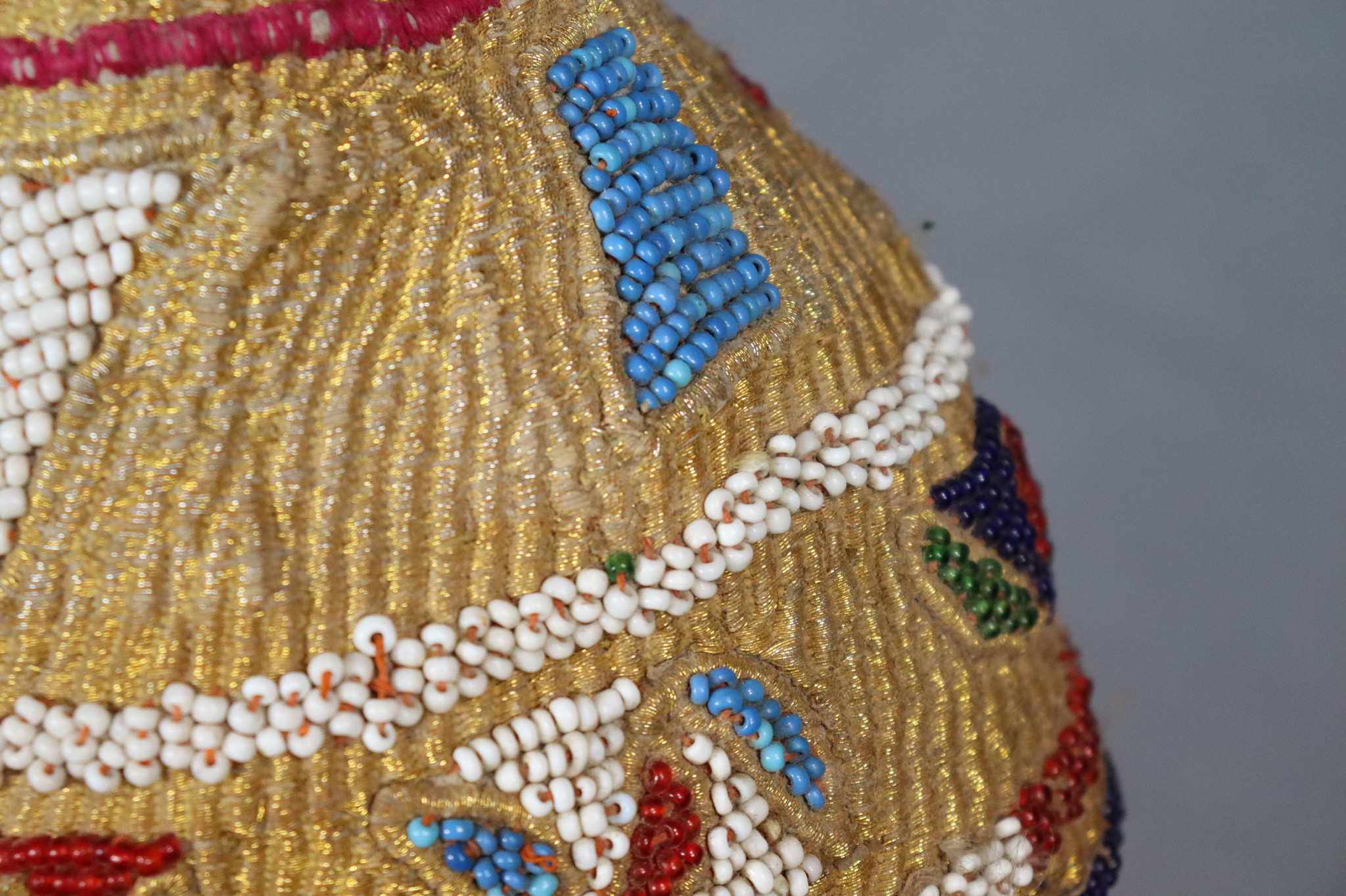 Antique Glass Beaded Hat hat cap from Afghanistn and Pakistan No:22/ 18