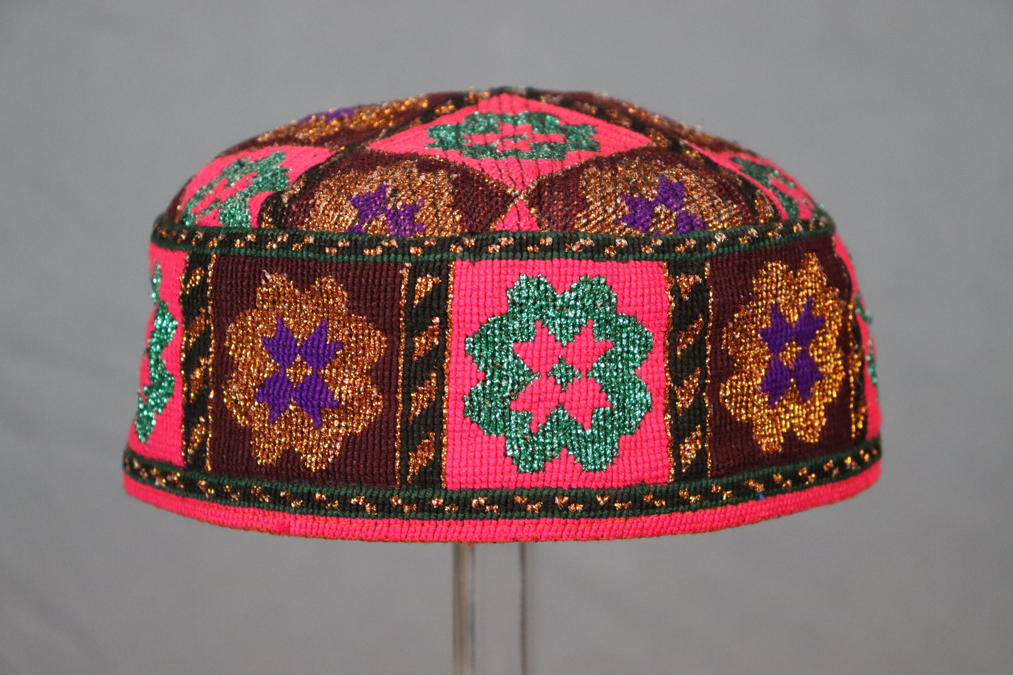 vintag hand embroidered  cap hat  from Afghanistn and Uzbekistan No:22/ 19