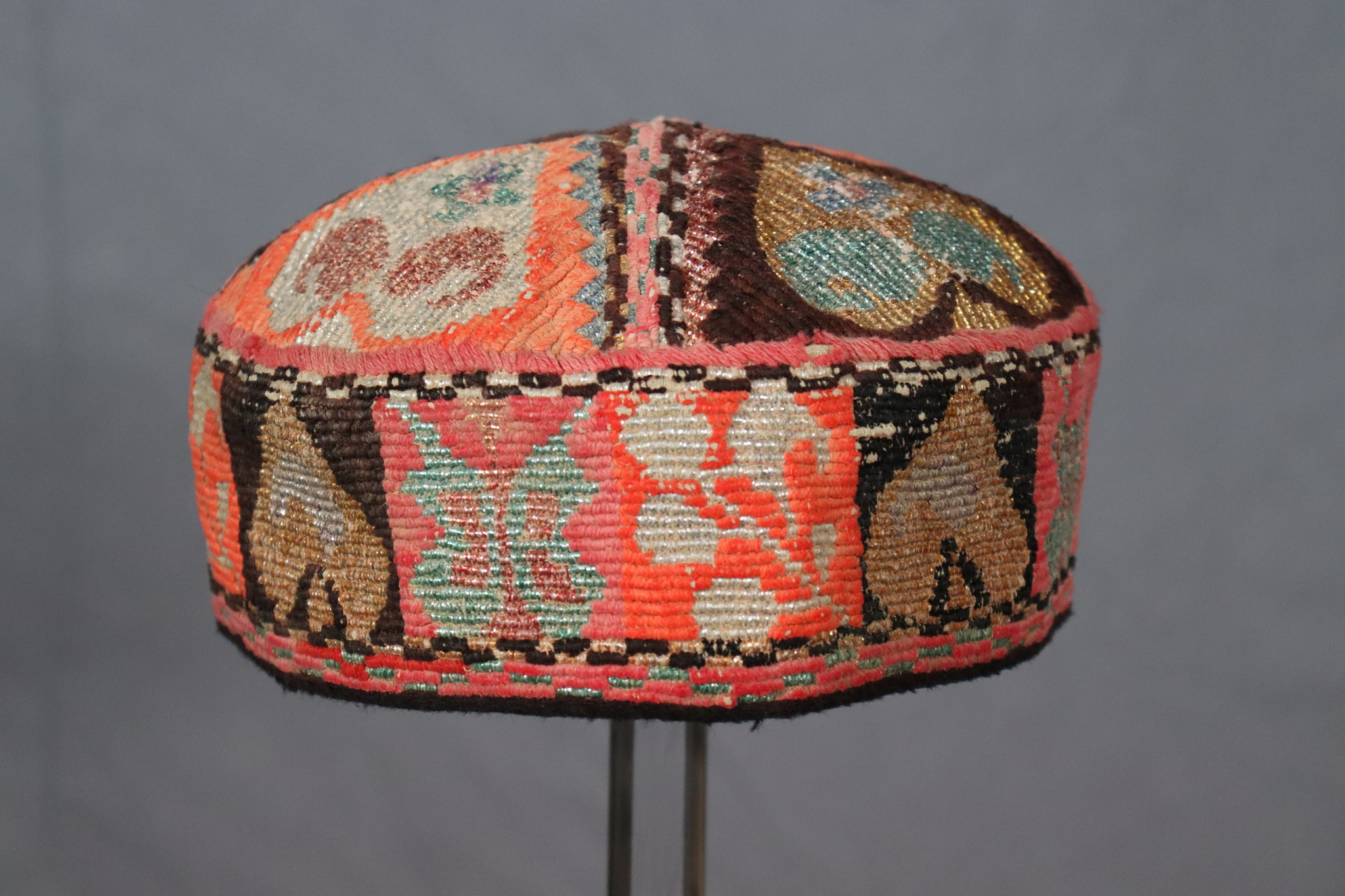 vintag hand embroidered  cap hat  from Afghanistn and Uzbekistan No:22/ 21