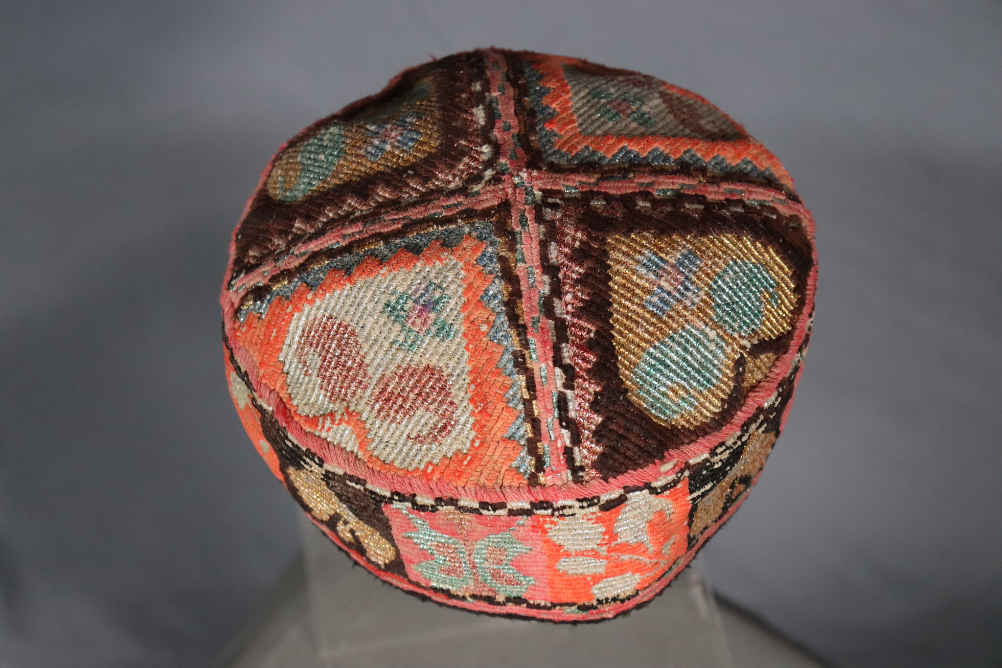 vintag hand embroidered  cap hat  from Afghanistn and Uzbekistan No:22/ 21