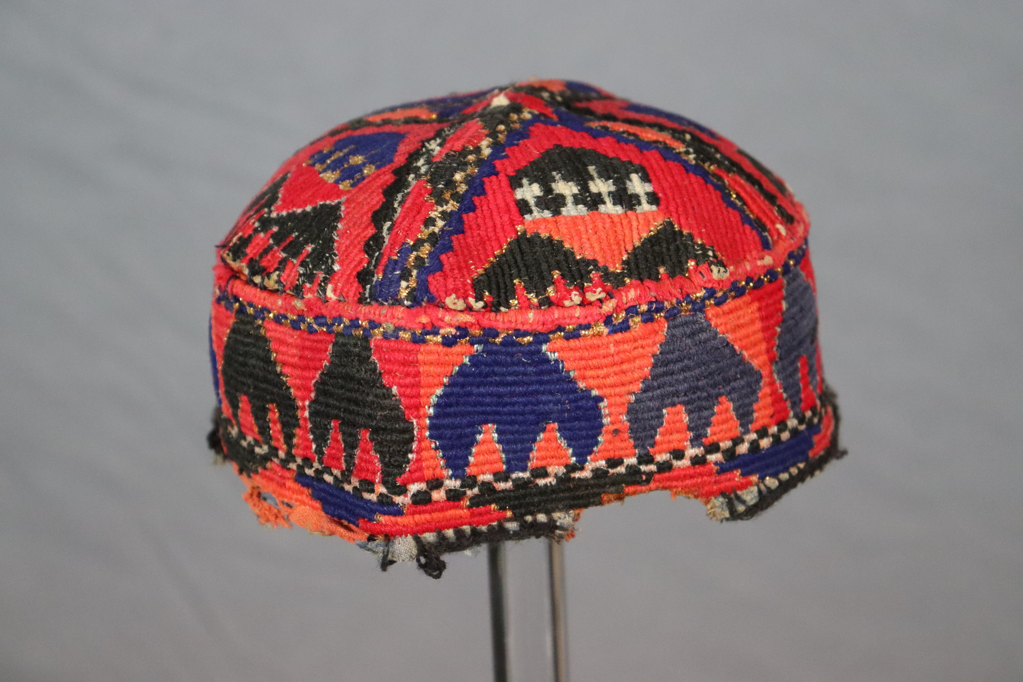 handbestickte Mütze aus Afghanistan  uzbekistan ((Beschädigt)) No:22/ 30