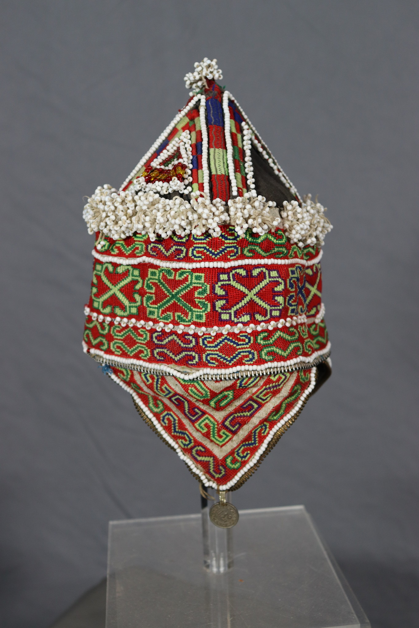 vintag hand embroidered baby cap  hat Kohistan Swat Valley vintage child tribal hat No:22/33