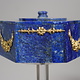 Extravagant Royal blau echt Lapis lazuli Schmuckkiste   aus Afghanistan  oktogon Nr- 22 /1