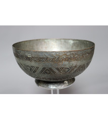 Antique  islamic Middle Eastern Tinned Copper  Engraved Bowl Jam No: 22/ 7