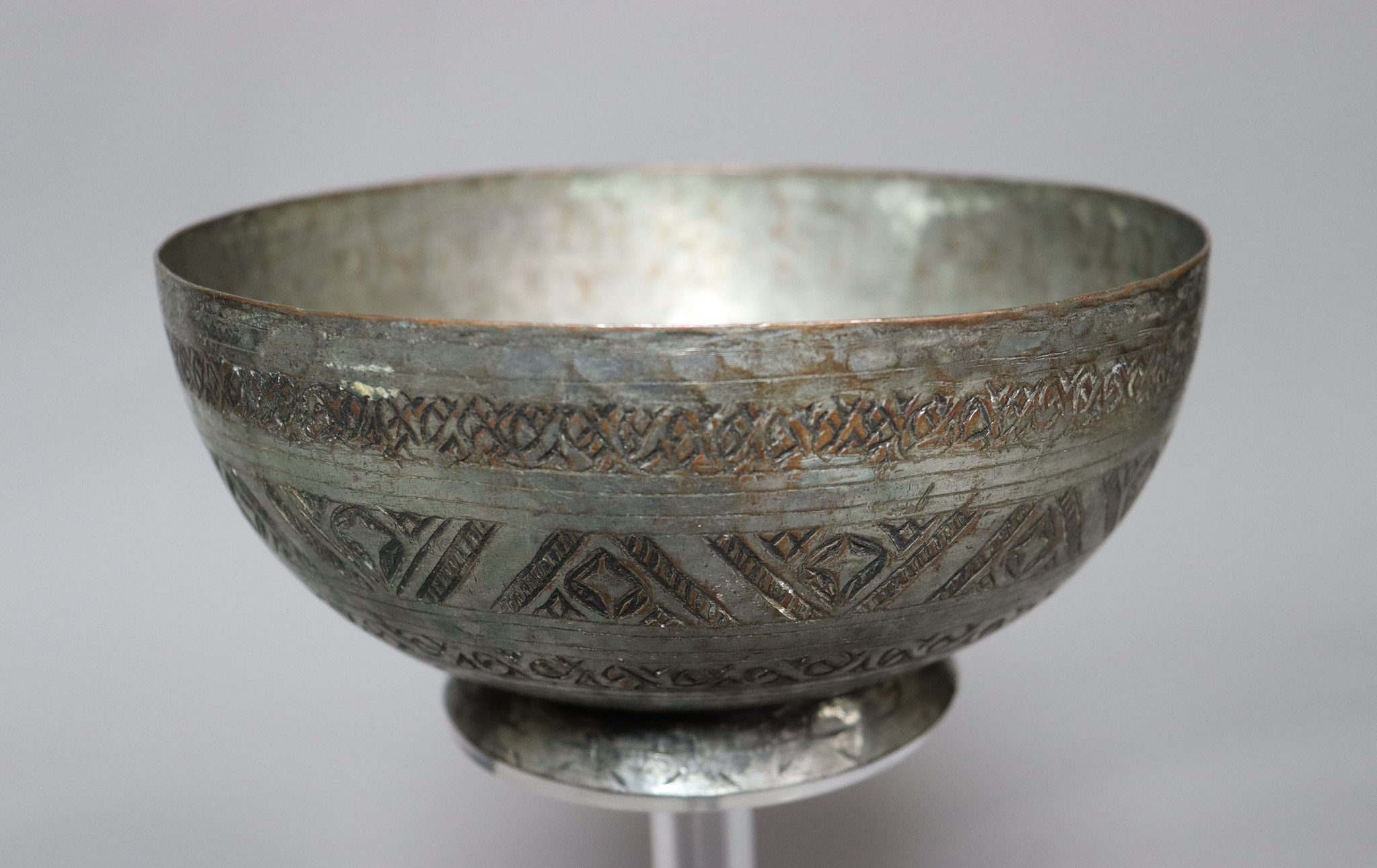 Antique  islamic Middle Eastern Tinned Copper  Engraved Bowl Jam No: 22/ 7