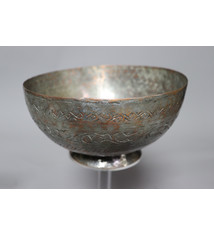 Antique  islamic Middle Eastern Tinned Copper  Engraved Bowl Jam No: 22/ 8