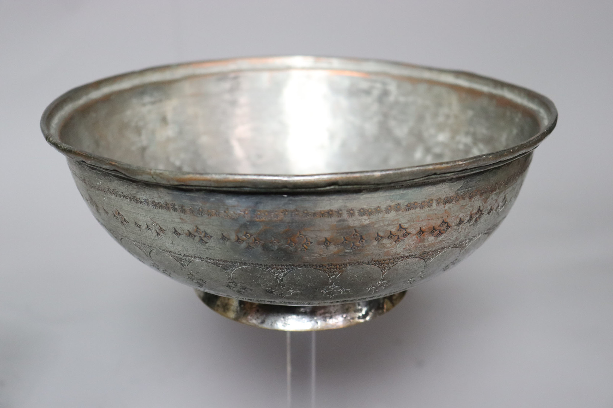 Antique  islamic Middle Eastern Tinned Copper  Engraved Bowl Jam No: 22/ 12