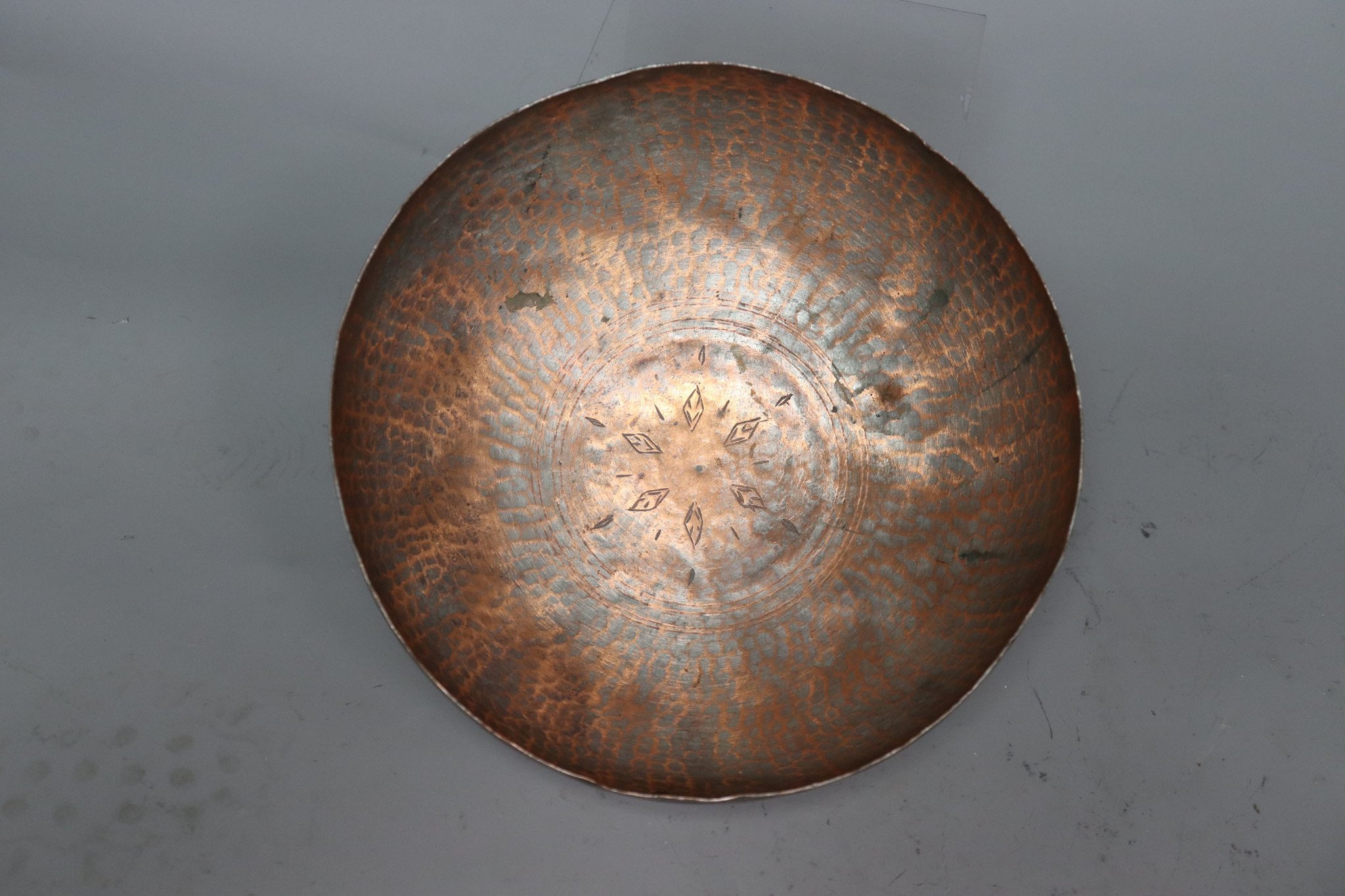 Antique  islamic Middle Eastern Tinned Copper  Engraved Bowl Jam No: 22/ 13