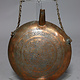 Antique  islamic Middle Eastern Tinned Copper  Engraved  water bottle  Canteen Powder Flask  No: 22/ 20
