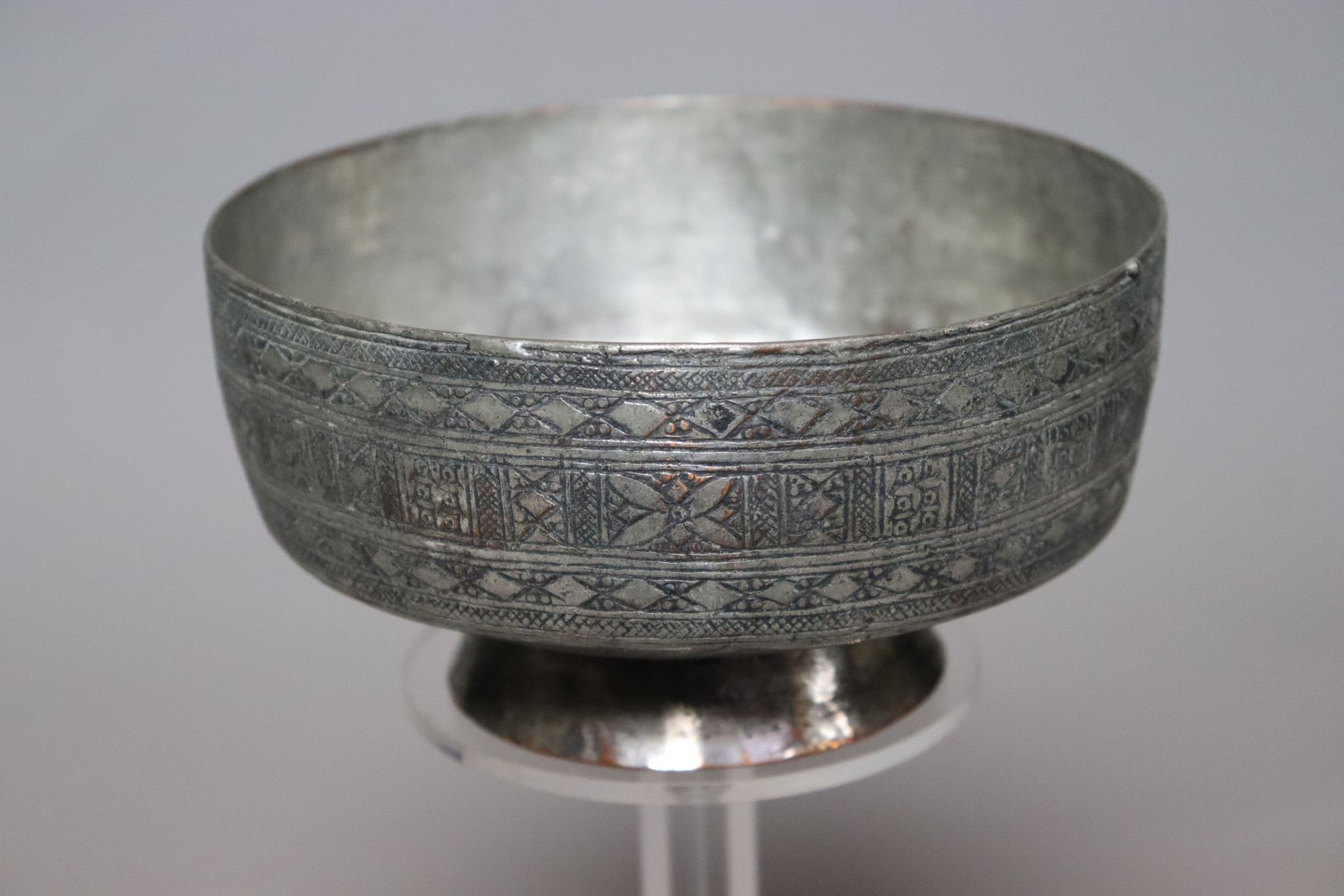 Antique  islamic Middle Eastern Tinned Copper  Engraved Bowl Jam No: 22/15