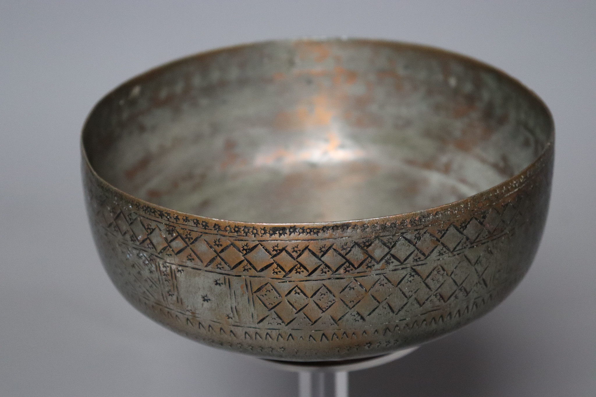 Antique  islamic Middle Eastern Tinned Copper  Engraved Bowl Jam No: 22/16