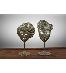 a couple of  Brass Vintage Mask Prince, Venetian style (Set Of 2 Pieces) from Indonesia .