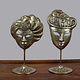 a couple of  Brass Vintage Mask Prince, Venetian style (Set Of 2 Pieces) from Indonesia .