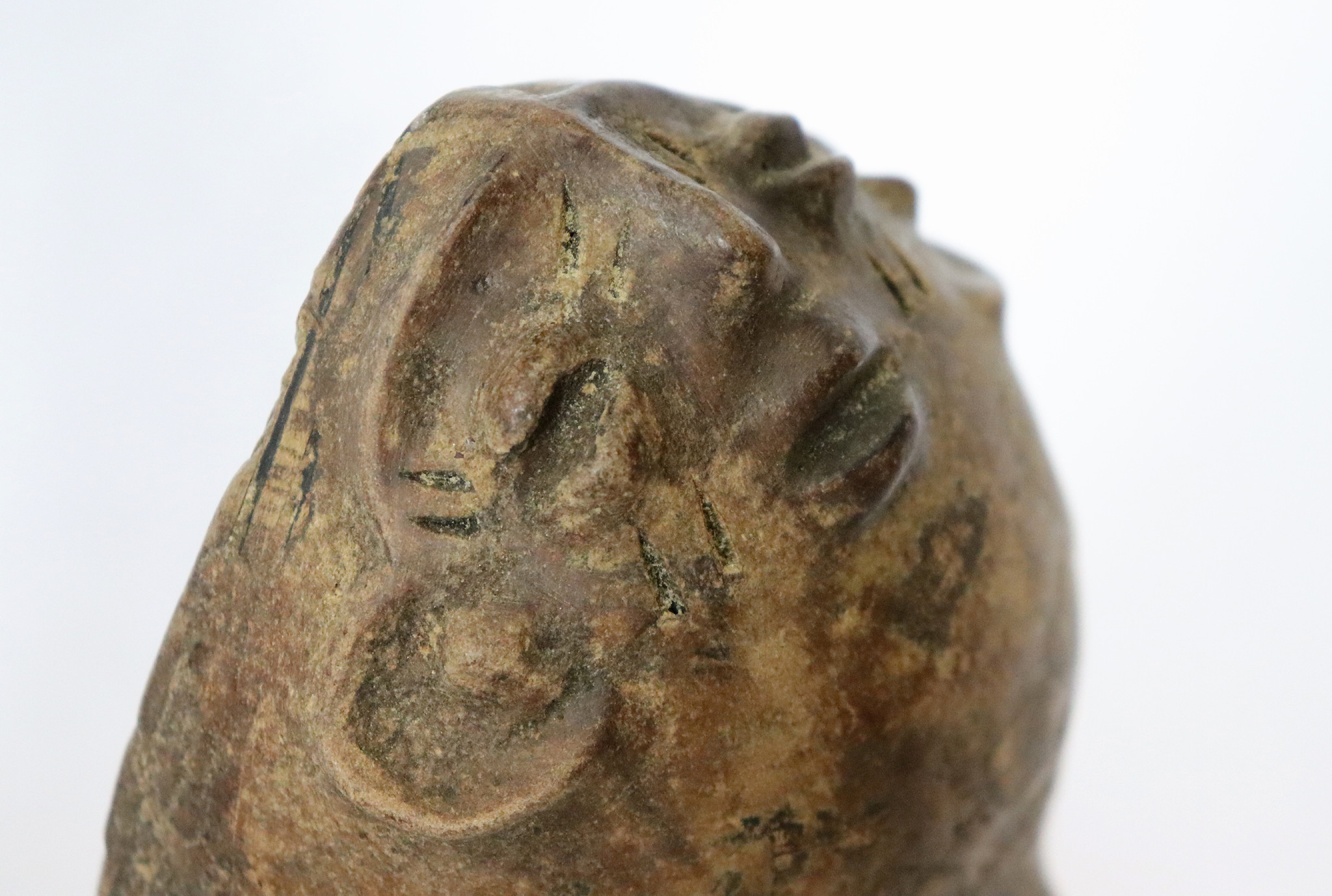 Antik Anthropomorphe Ifugao Ritualschale geschnitztem Holz schale mit Griff Provinz Ifugao aus  Insel Luzon Norden Philippinen Nr:22/A