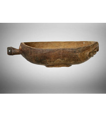 Antik Anthropomorphe Ifugao Ritualschale geschnitztem Holz schale mit Griff Provinz Ifugao aus  Insel Luzon Norden Philippinen Nr:22/A