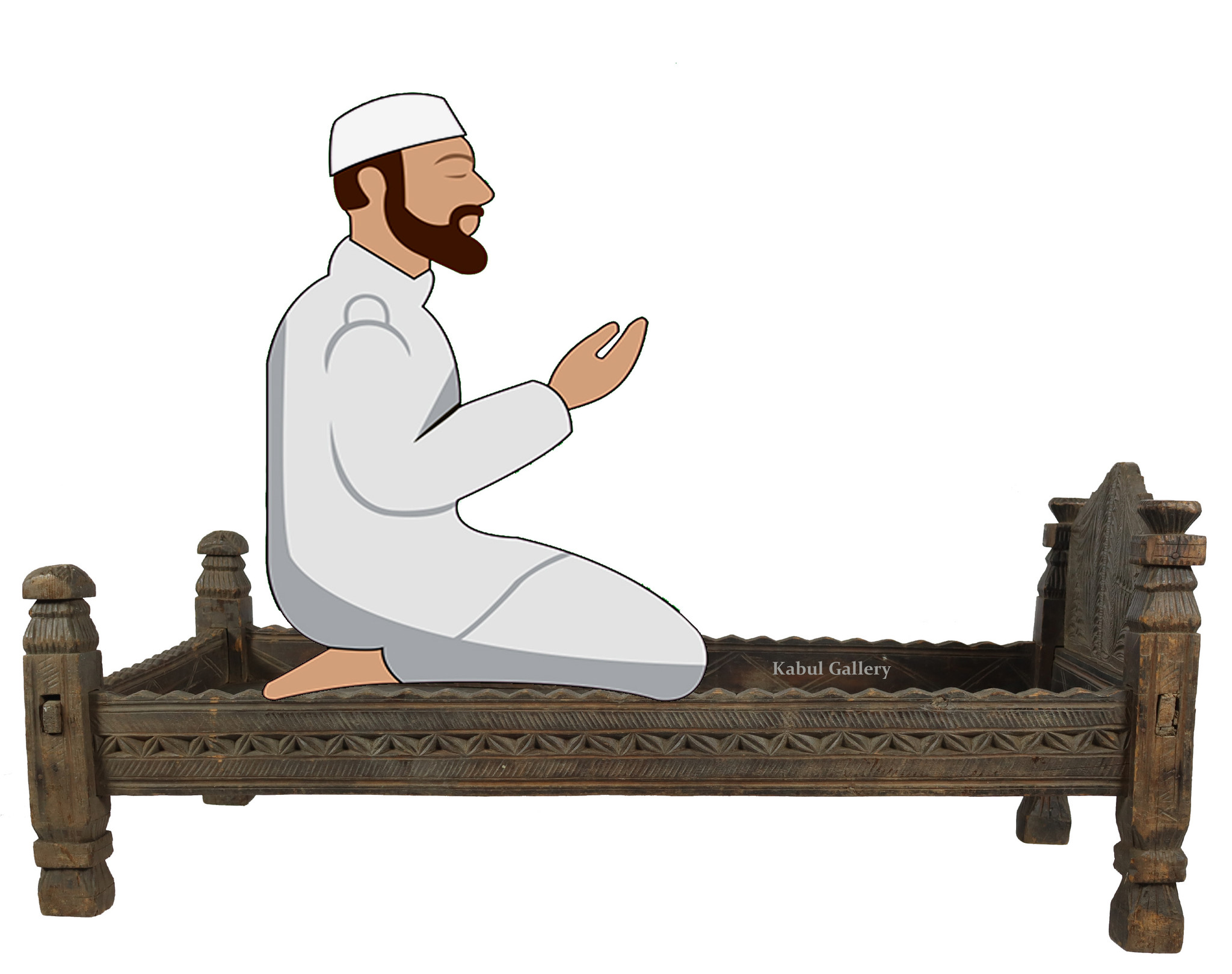 Antique , North Pakistan, wooden prayers table, Swat Valley  ‘prayer board’  No:22/16