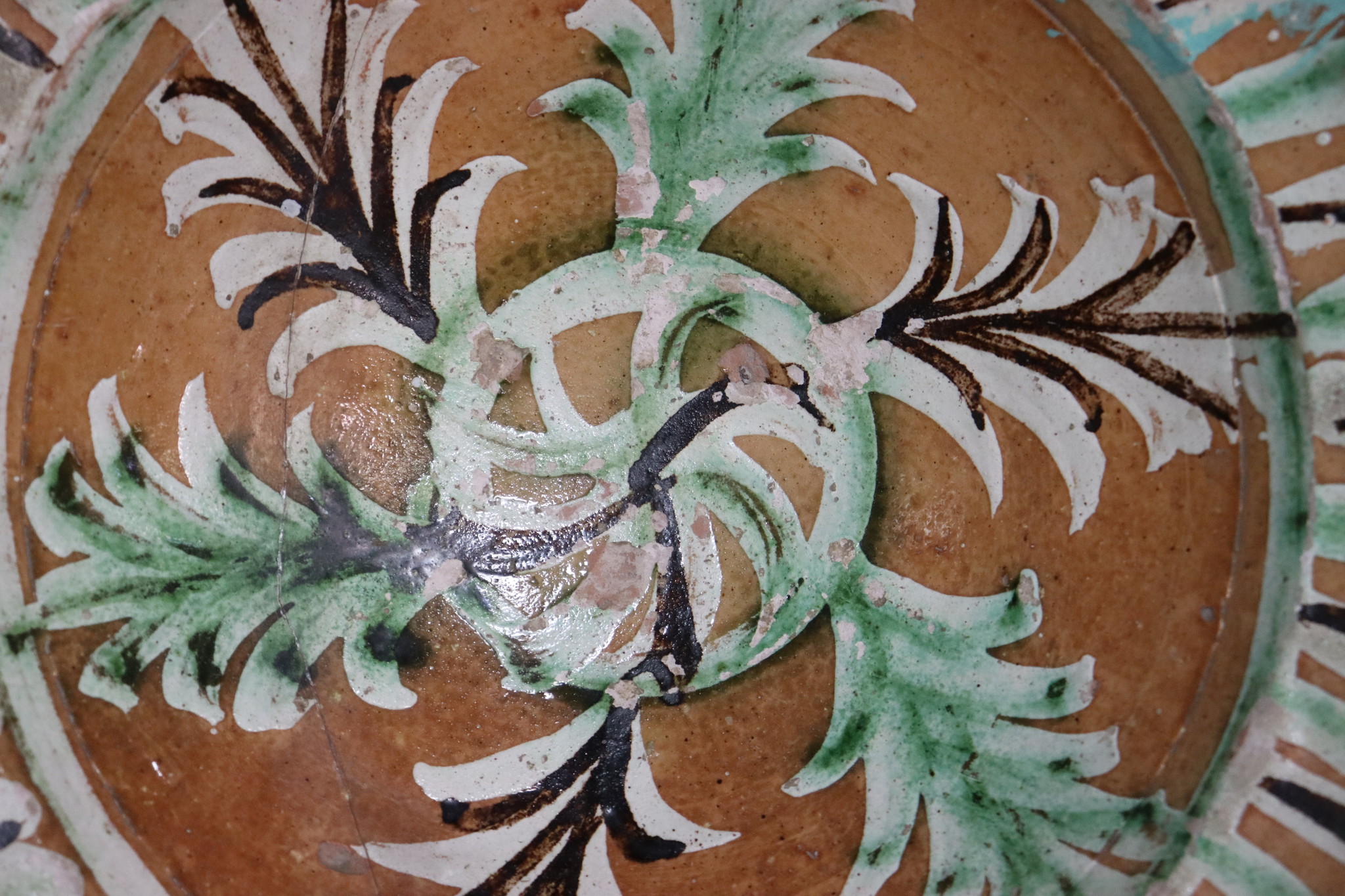 antik handgefertigt Keramik Teller aus Swat-Tal Pakistan und Südafghanistan 22/2