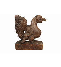 Antique Wooden Swan Sculpture Vintage Figurine Ornament Gorgeous Statue Peacock