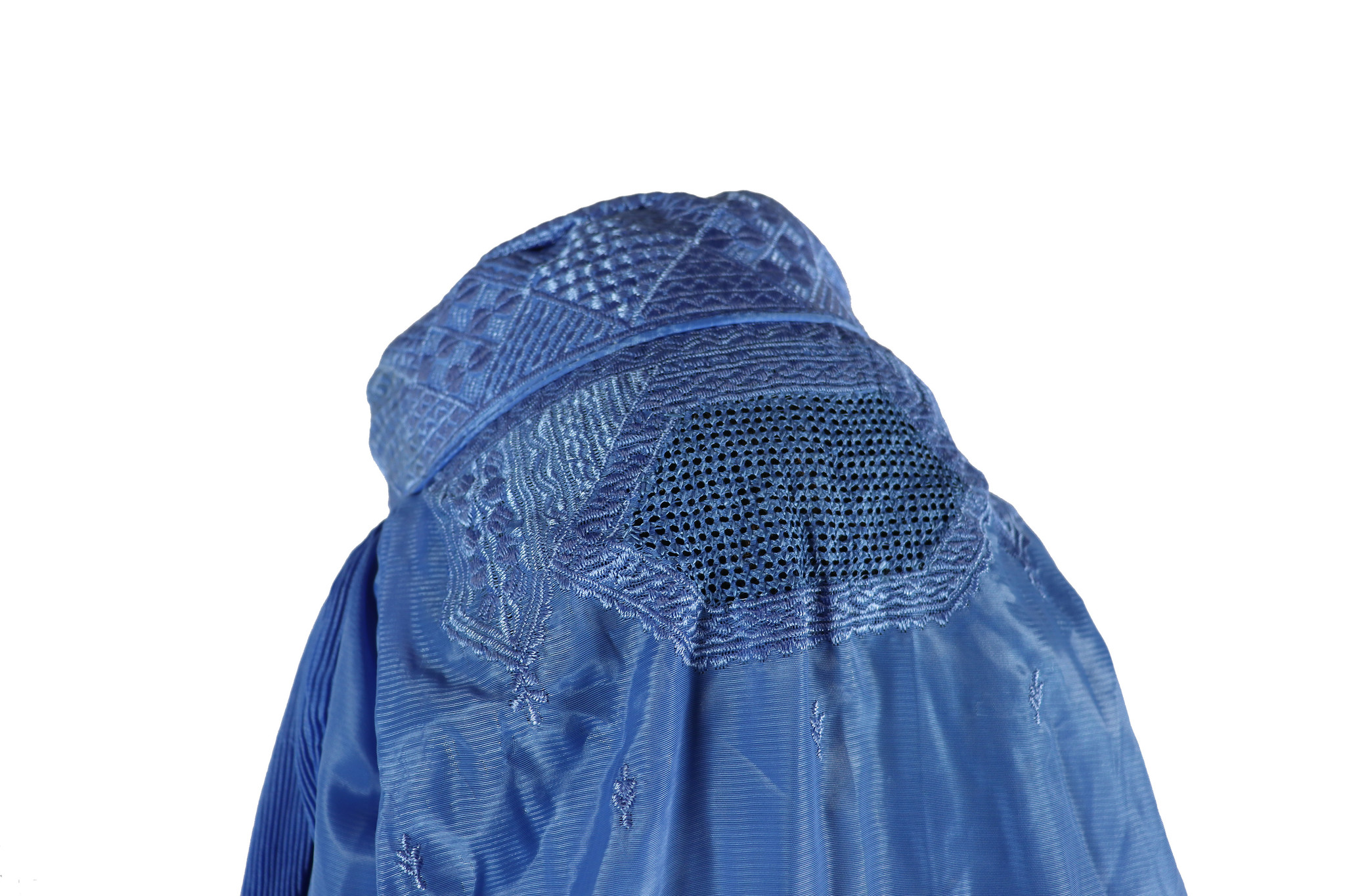 Original Afghanische Frauen schleier kopftuch Burka Burqua umhang afghan burqa abaya Niqab Kleid hijab Tschador afghanistan Pakistan (blau)