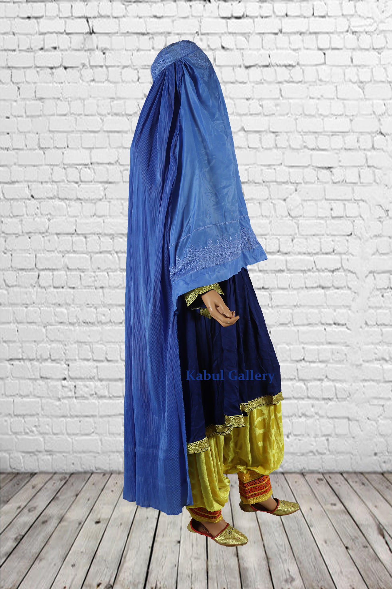 Original Afghan women veil headscarf Burka Burqa cape Afghan burqa Ethnic dress from afghanistan Pakistan (blue)