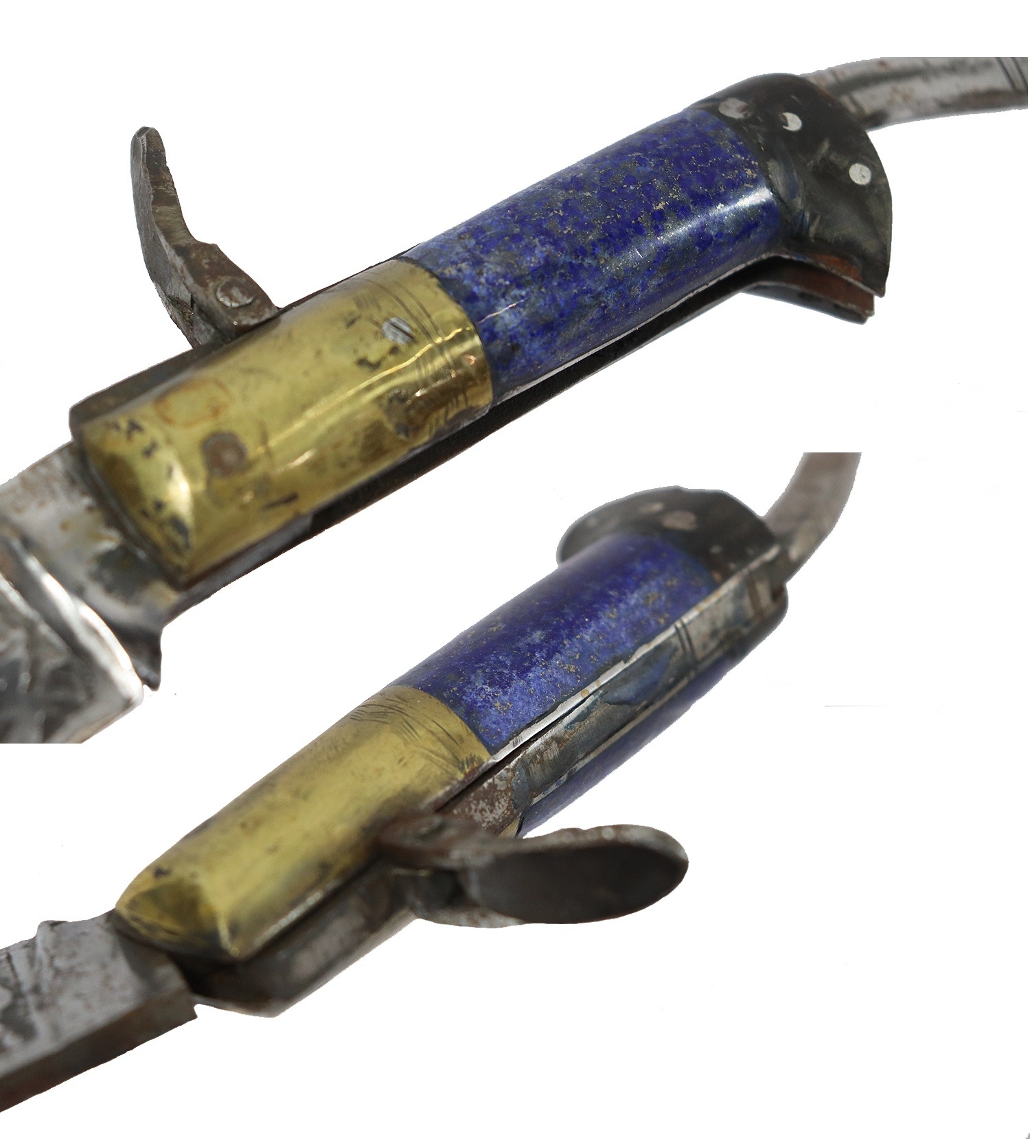 Messer Dolch Klappmesser Khyber-messer Lohar Lapis Lazuli-Griff aus Afghanistan pakistan Nr:22/A