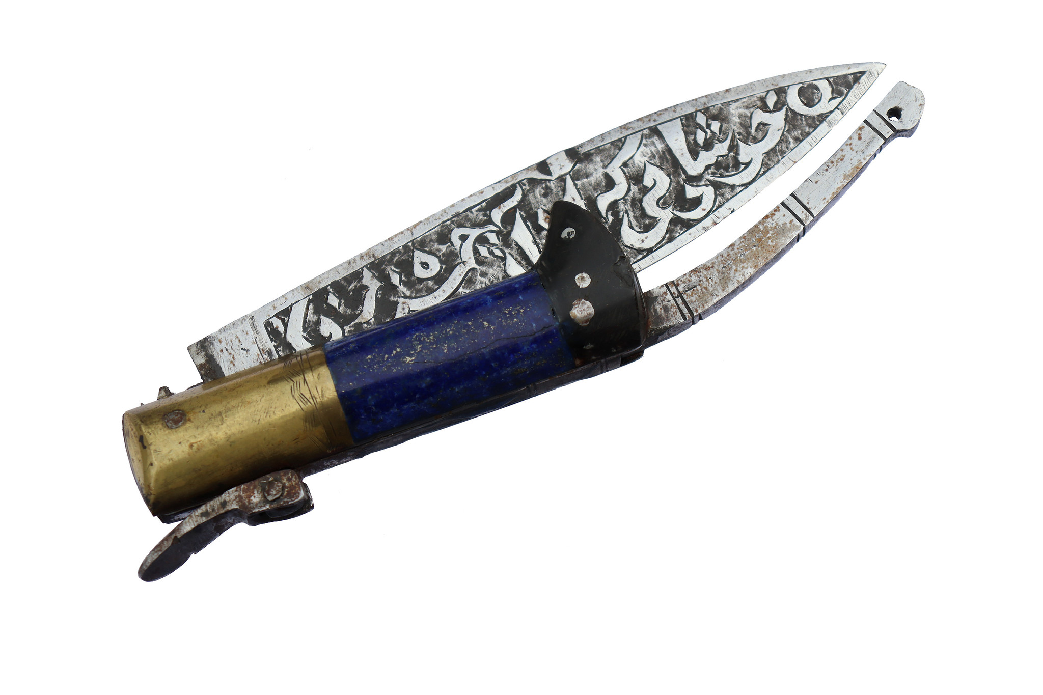 Messer Dolch Klappmesser Khyber-messer Lohar Lapis Lazuli-Griff aus Afghanistan pakistan Nr:22/A