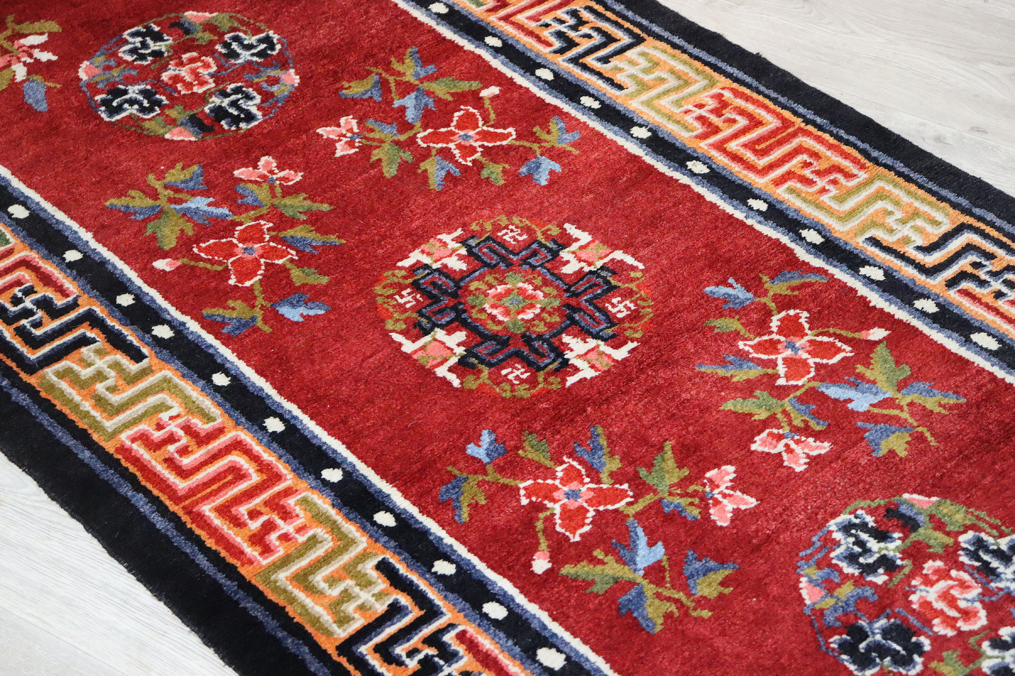 220x92 cm  oriental hand Knotted Tibetan Khaden sleeping Carpet No:22/2