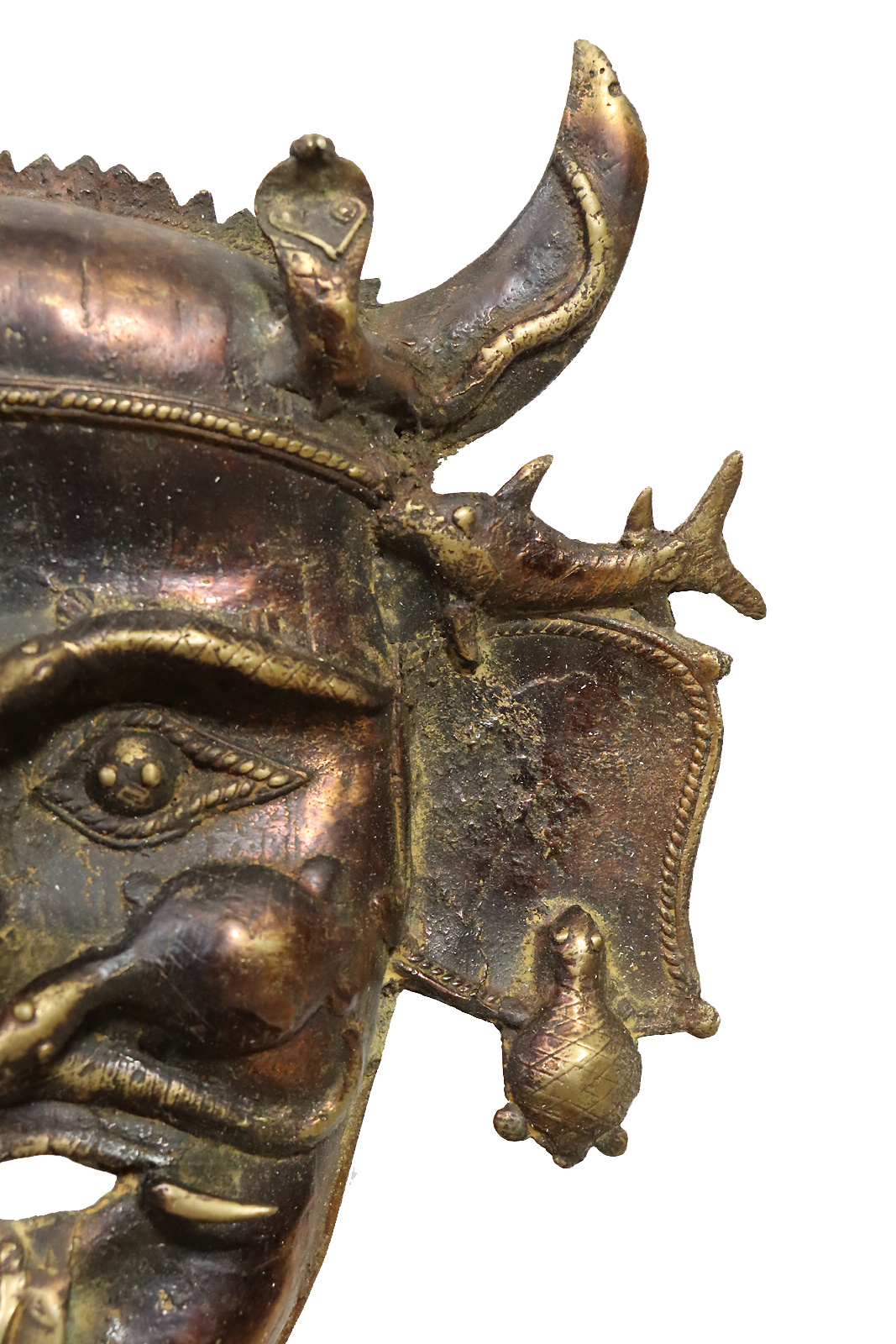 Exotic India Yamantaka Bronze Mask (Tibetan Buddhist Deity)