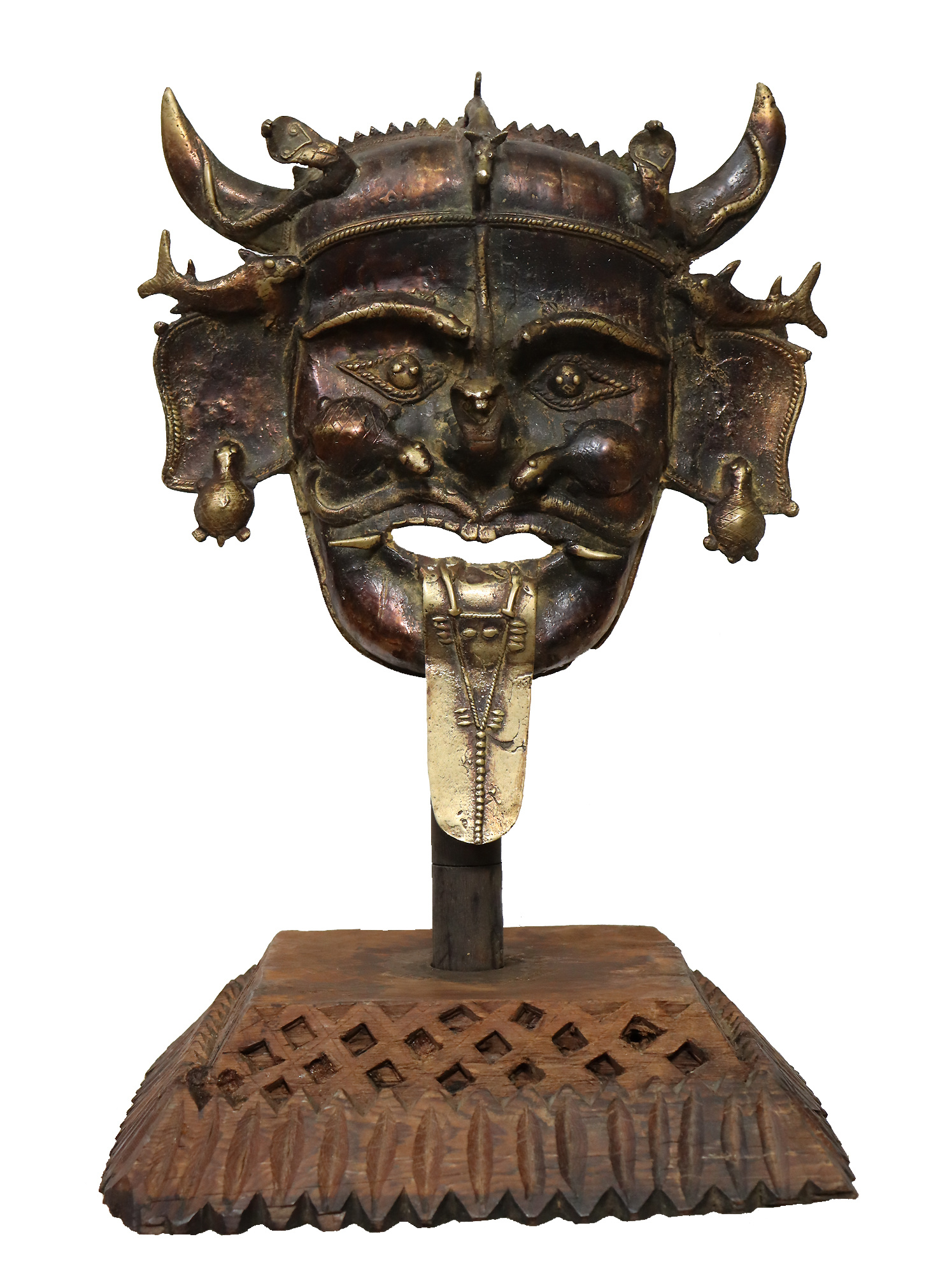 Exotic India Yamantaka Bronze Mask (Tibetan Buddhist Deity)