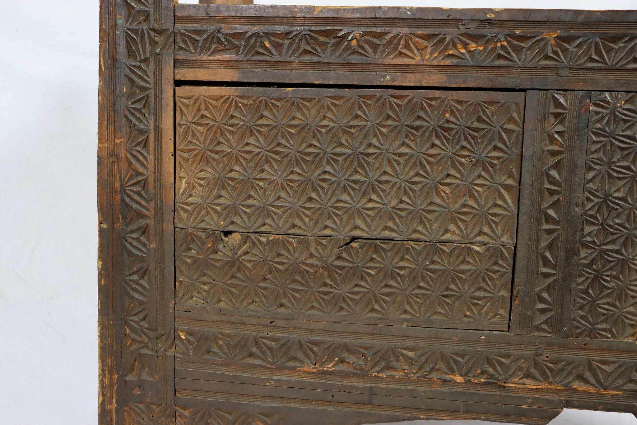 antique 19th century  wooden yurt treasure Dowry Chest from Afghanistan turkmenistan No:22/1