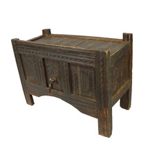 antique 19th century  wooden yurt treasure Dowry Chest from Afghanistan turkmenistan No:22/ 3