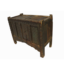 antique 19th century  wooden yurt treasure Dowry Chest from Afghanistan turkmenistan No:22/ 4