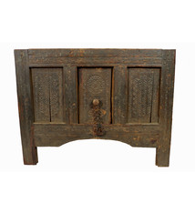 antique 19th century  wooden yurt treasure Dowry Chest from Afghanistan turkmenistan No:22/8