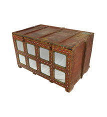 antik Massiv Holz Tisch Hochzeit Truhe Rajestan Pakistan Raj-22/B