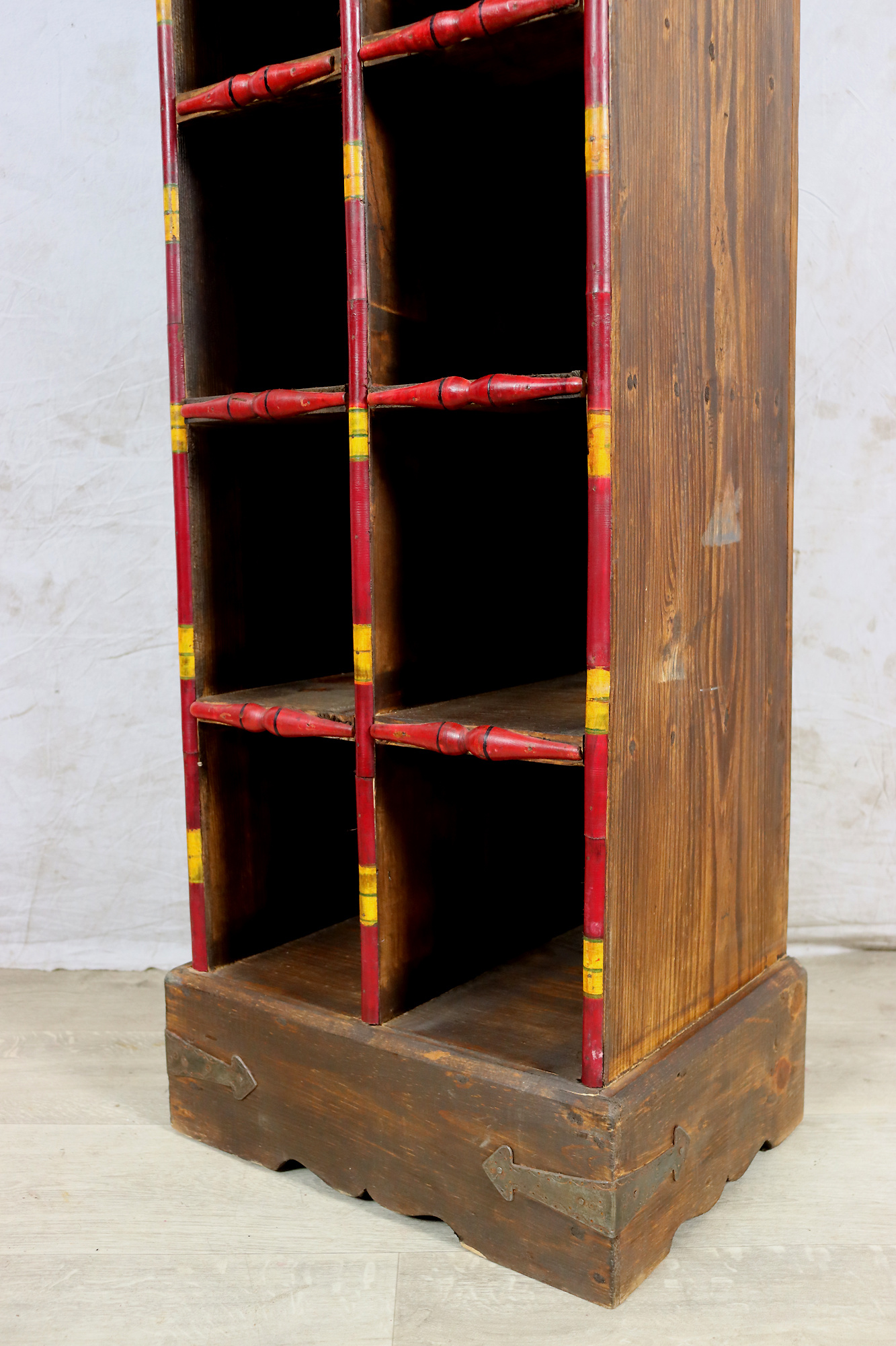 200 cm hantique-look Hand Carved orient vintage wooden shelf from Afghanistan Punjab shoe shelf No:B