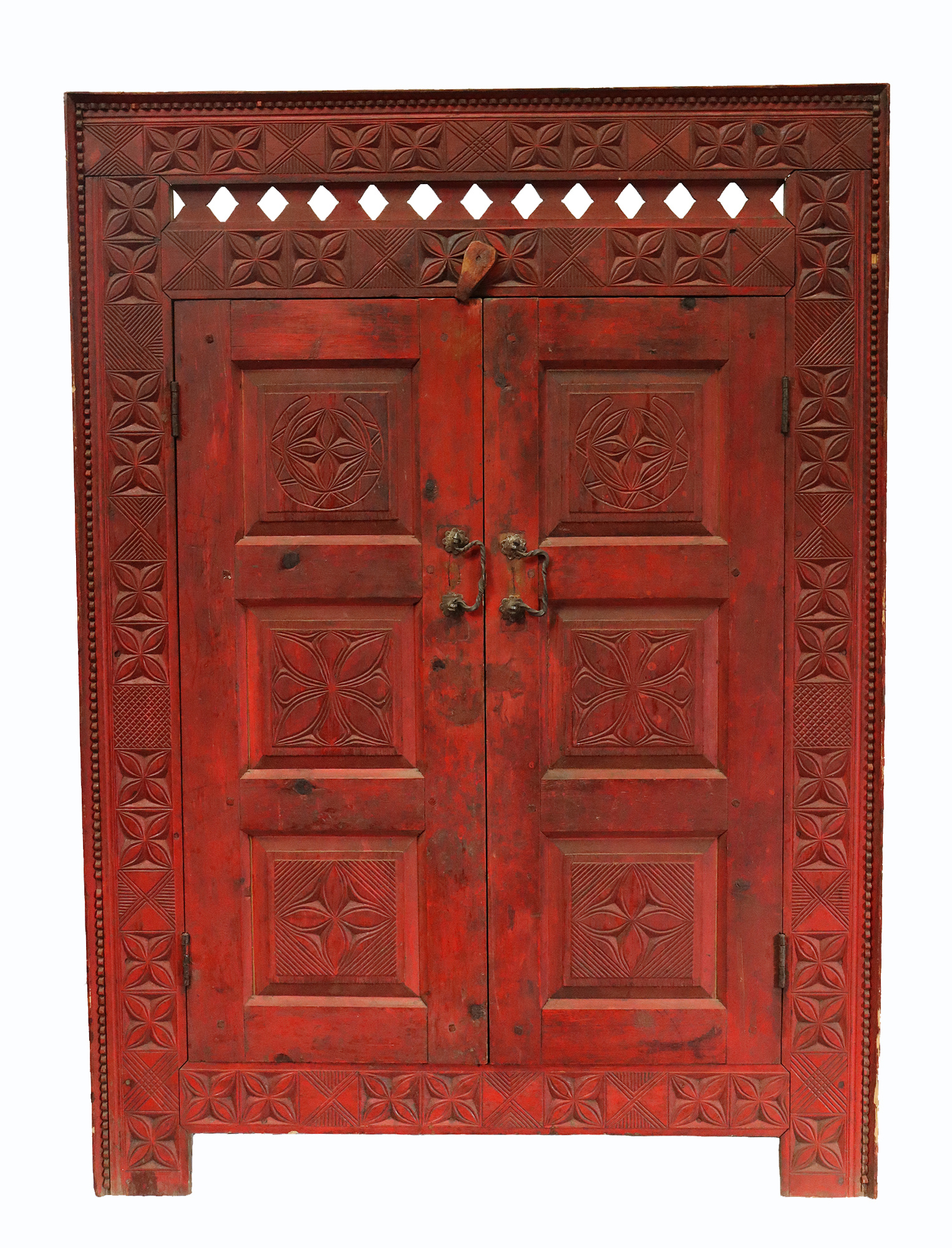 antique Hand Carved orient vintage wooden cupboard cabinet  Dressers from Pakistan / Afghanistan No-29C