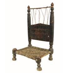 antik orient Nuristan Holz Stuhl aus Nuristan Afghanistan / Pakistan Swat-valley Nr-22 - E