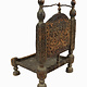 antique  cedar wood Low Chair from Nuristan Afghanistan / Swat Valley-Pakistan No-22 -J