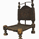 antique  cedar wood Low Chair from Nuristan Afghanistan / Swat Valley-Pakistan No-22 -J