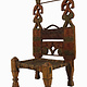 antique orient solid hand-carved wooden Low Chair from swat valley kohistan Pakistan  19 century Exklusiv 22/D
