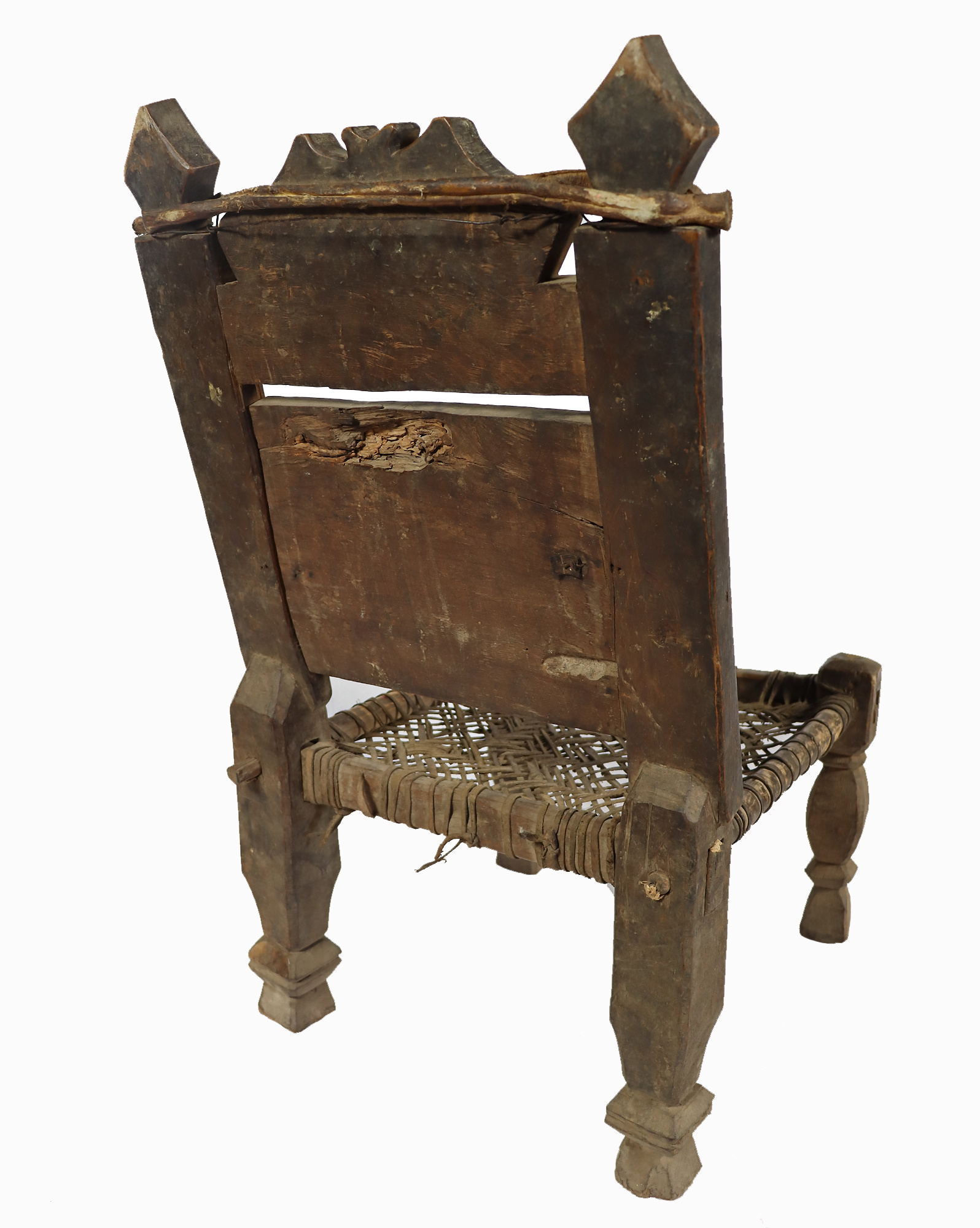antique  cedar wood Low Chair from Nuristan Afghanistan / Swat Valley-Pakistan No-22 -K