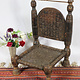 antique  cedar wood Low Chair from Nuristan Afghanistan / Swat Valley-Pakistan No-22 -L