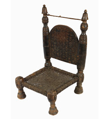 antik orient Nuristan Holz Stuhl aus Nuristan Afghanistan / Pakistan Swat-valley Nr-22 - L