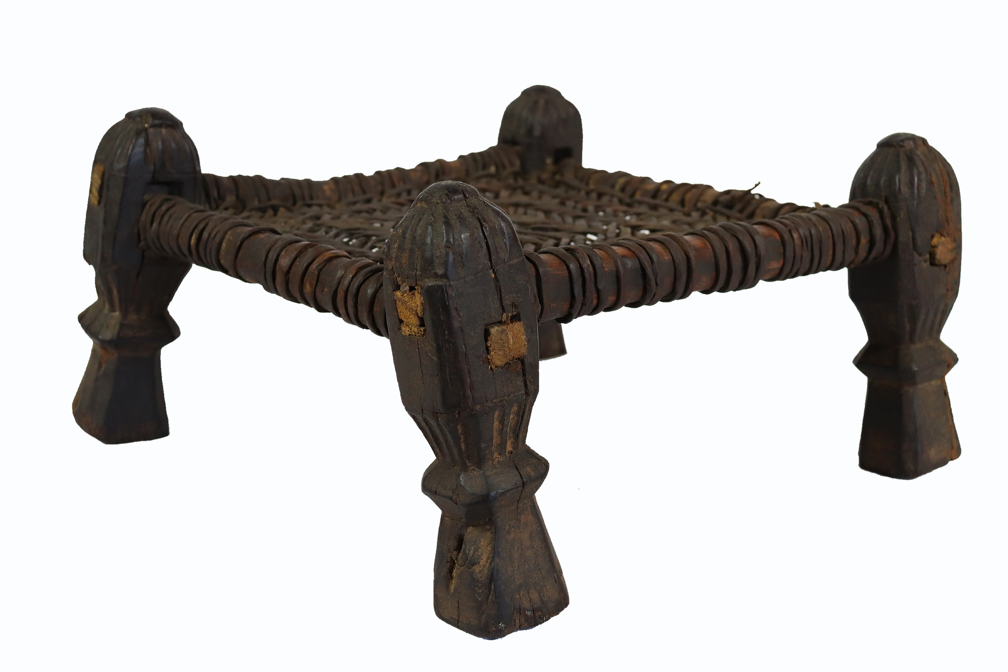 40x40 cm Antique Nuristan Chair  low stool No:NUR21-G