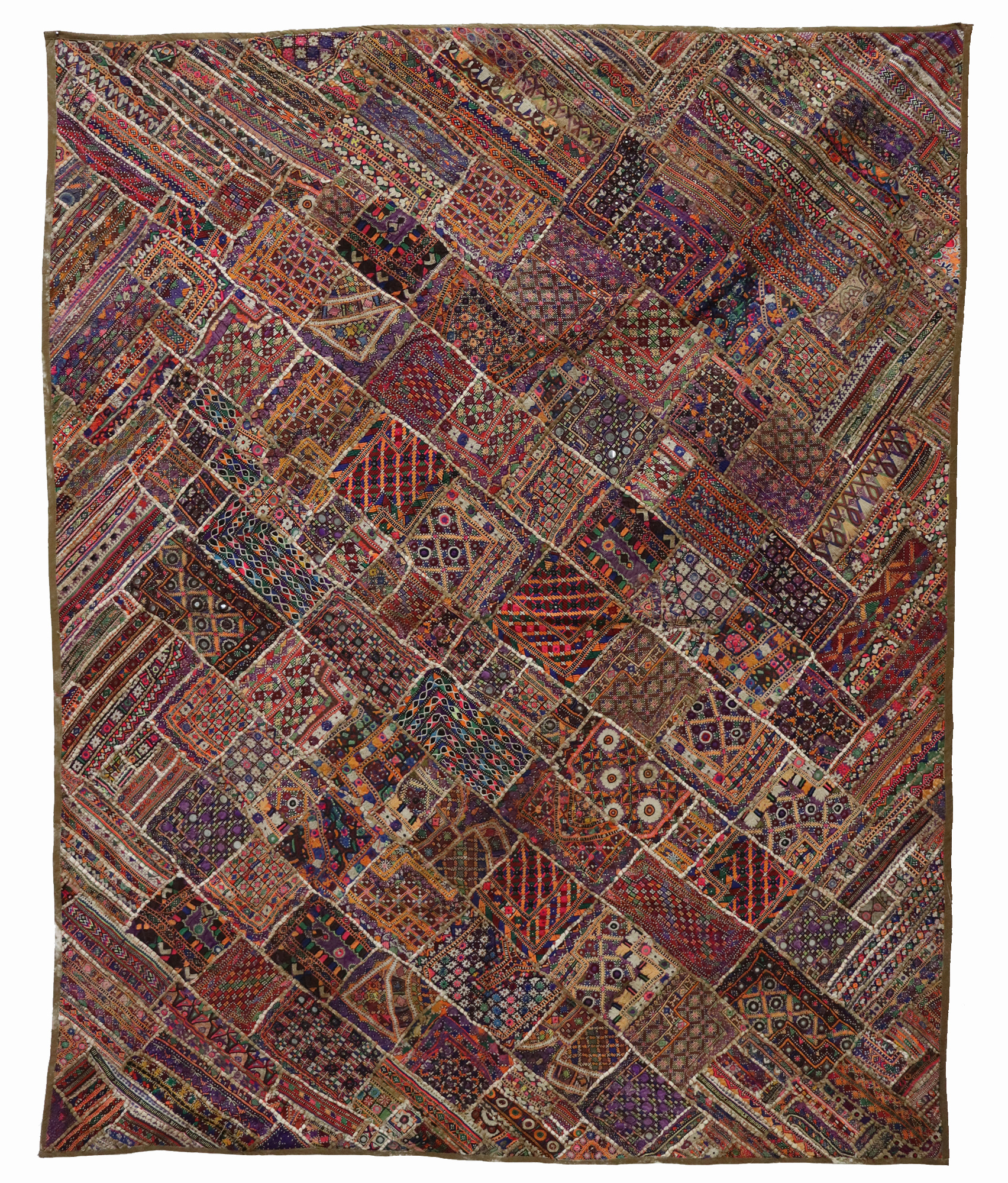 235x185 cm Vintage Bohemian orientalische  Patchwork Wandbehang Nr:22/ 4