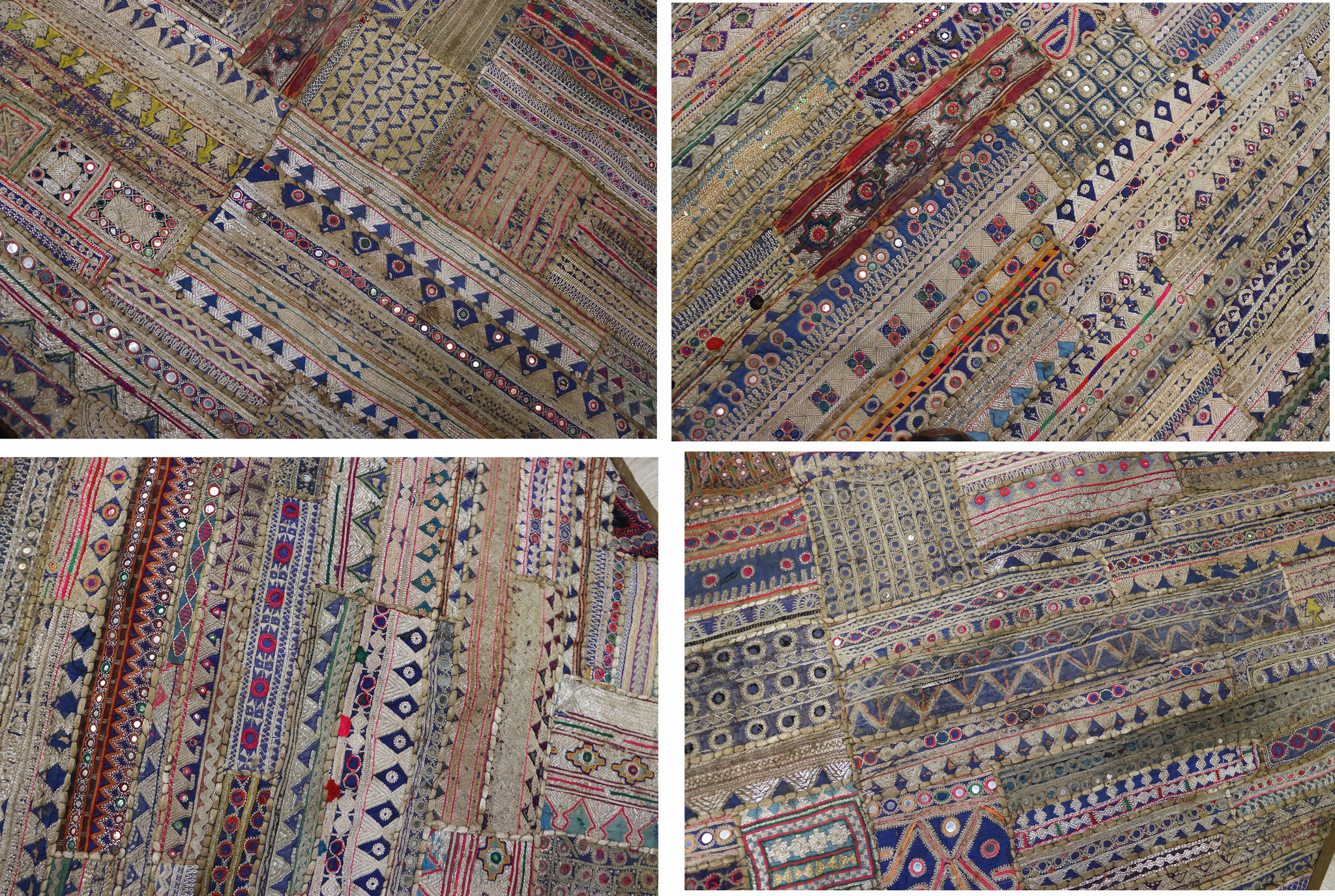 235x185 cm Vintage Bohemian orientalische  Patchwork Wandbehang Nr:22/ 6