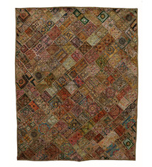 235x185 cm Vintage Bohemian orientalische  Patchwork Wandbehang Nr:22/ 7